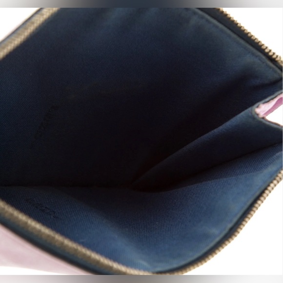 FENDI Vitello Elite Crystal Eye Monster Zip Pouch Cobalt Multicolor - Picture 5 of 12